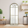 Wall Mirror Window Decorative Mirrors Arched Farmhouse for Living Room Bedroom Entryway Bathroom Vanity (Black,41.3”X 24” X1”)
