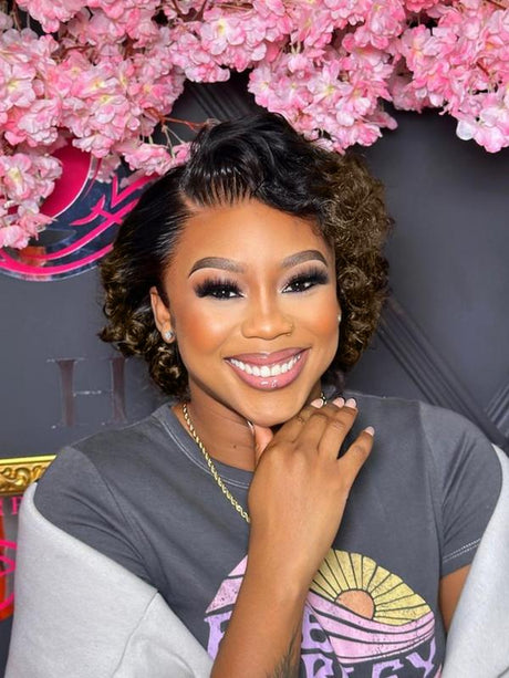 4X4 Lace Wig Short Loose Wave for Women, Summer Style Hairpiece, Lightweight and Breathable for Everyday Use