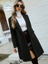 Classic Double Breasted Lapel Collar Overcoat