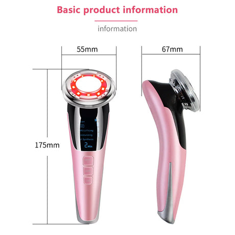 Face Massager Electric, Skin Care Tools Multifunctional Facial Massager anti Aging Skin Tightening Firming for Face Lift Galvanic Facial Machine (White)